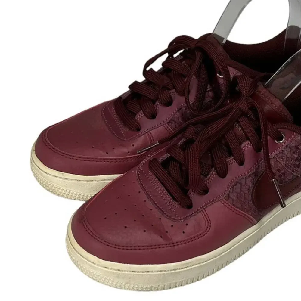 NIKE Air Force 1 Maroon Snake Skin SZ 5Y